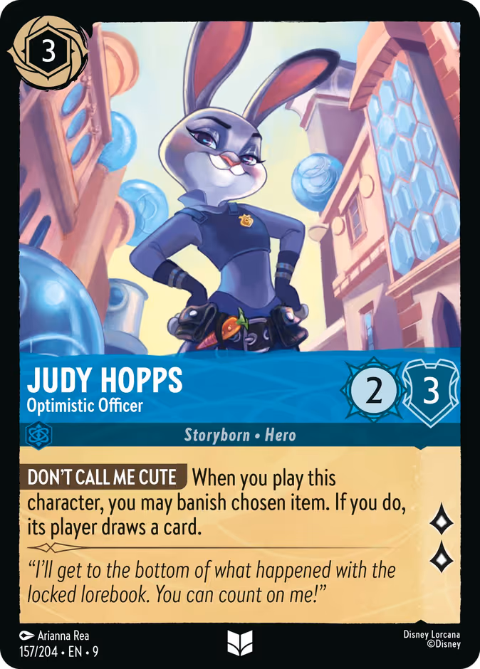 Judy Hopps - Optimistic Officer Lorcana card (157/204, Fabled)