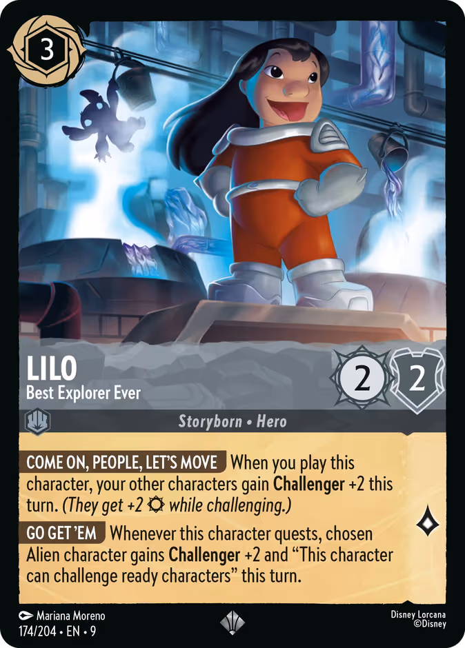 Lilo - Best Explorer Ever Lorcana card (174/204, Fabled)