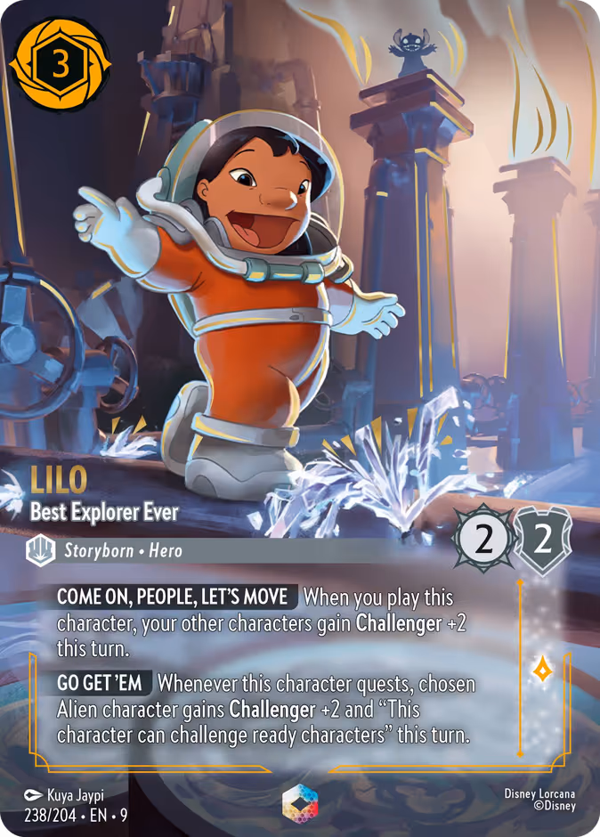 Lilo - Best Explorer Ever Lorcana card (238/204, Fabled)