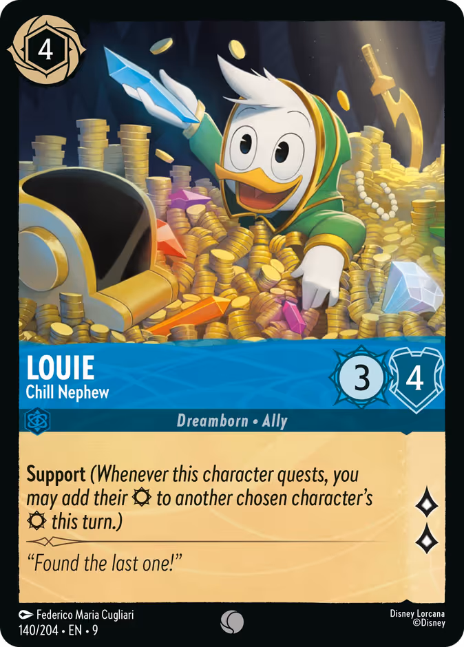 Louie - Chill Nephew Lorcana card (140/204, Fabled)