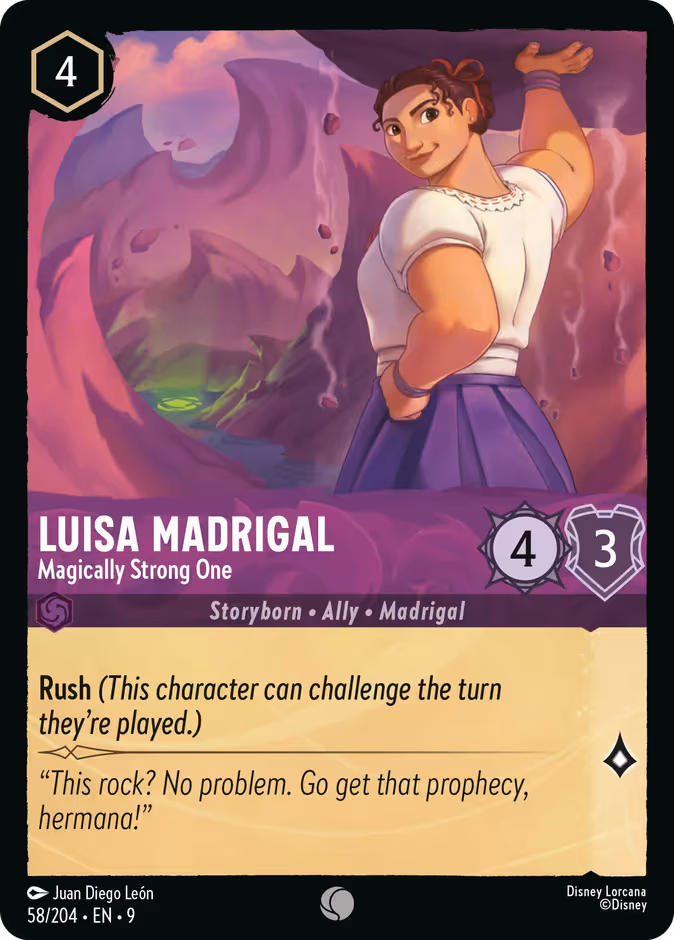 Luisa Madrigal - Magically Strong One Lorcana card (58/204, Fabled)