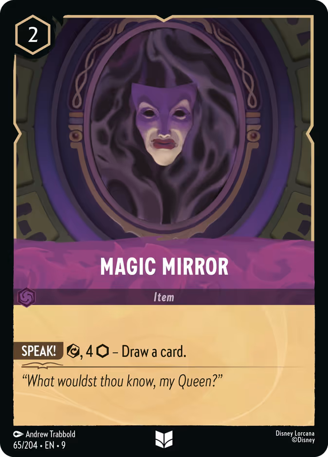 Magic Mirror Lorcana card (65/204, Fabled)