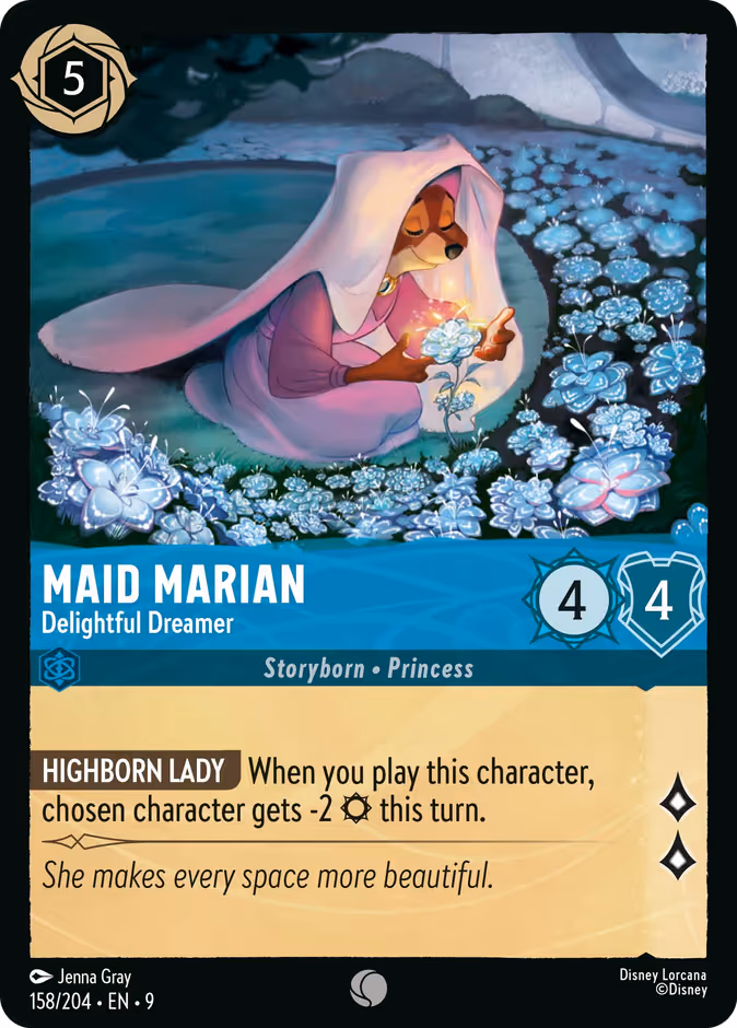 Maid Marian - Delightful Dreamer Lorcana card (158/204, Fabled)