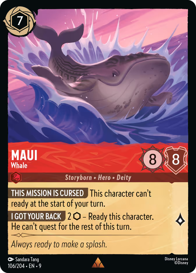 Maui - Whale Lorcana card (106/204, Fabled)