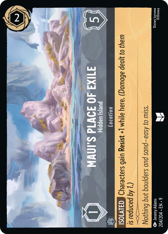 Maui's Place of Exile - Hidden Island Lorcana card (204/204, Fabled)