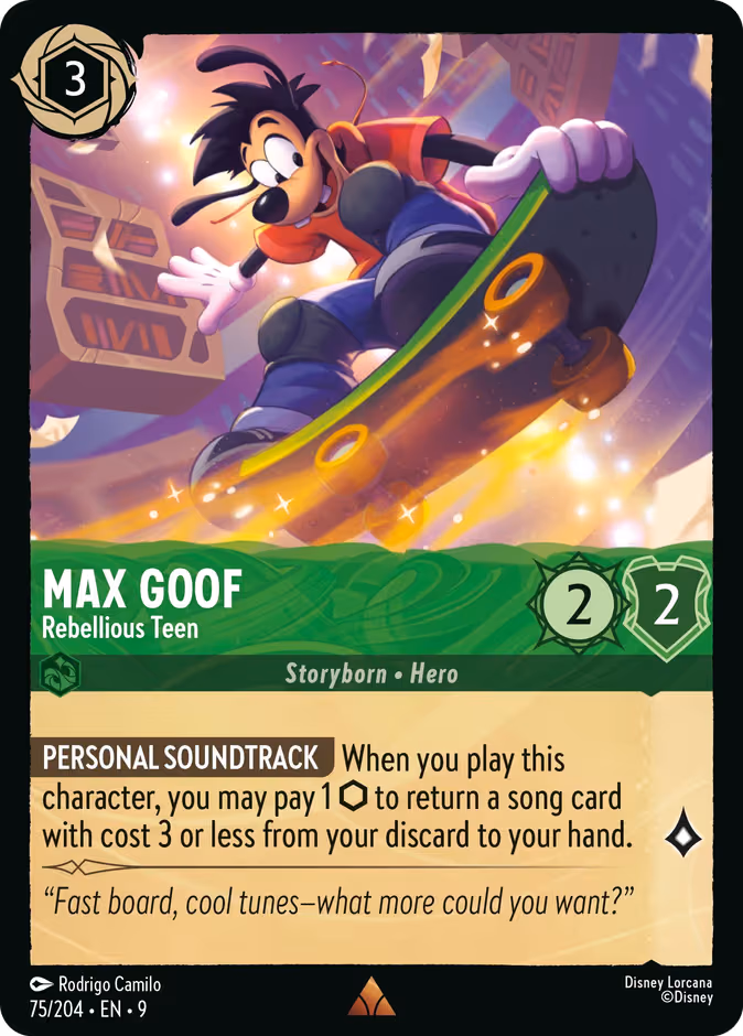 Max Goof - Rebellious Teen Lorcana card (75/204, Fabled)