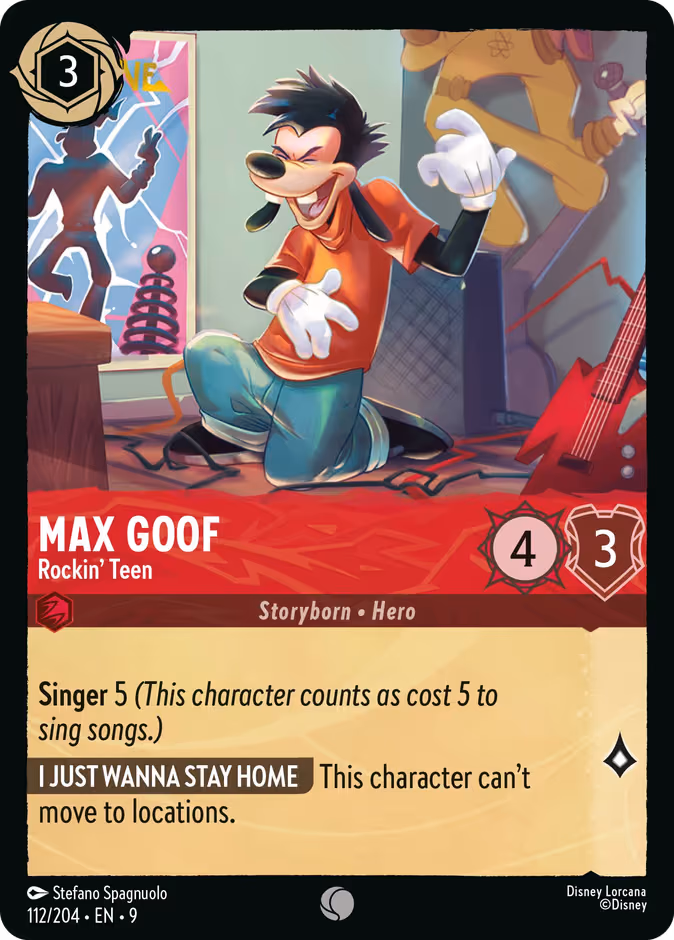 Max Goof - Rockin' Teen Lorcana card (112/204, Fabled)