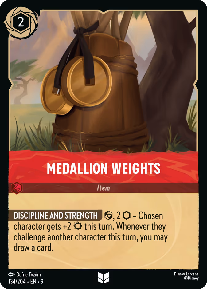 Medallion Weights Lorcana card (134/204, Fabled)