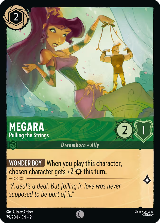 Megara - Pulling the Strings Lorcana card (79/204, Fabled)