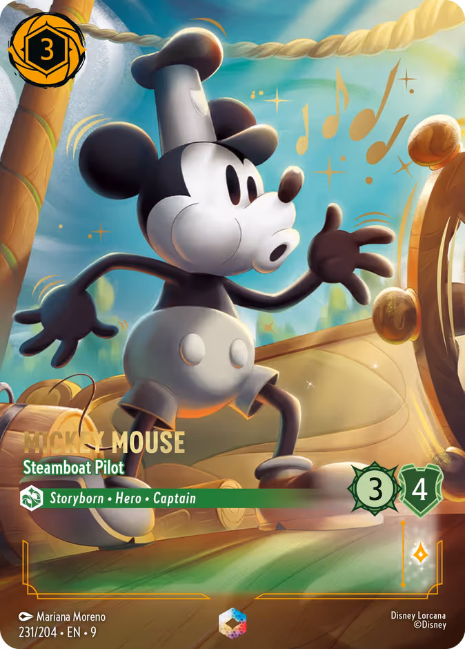 Mickey Mouse - Steamboat Pilot Lorcana card (231/204)