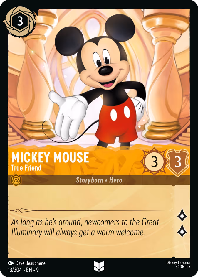 Mickey Mouse - True Friend Lorcana card (13/204, Fabled)