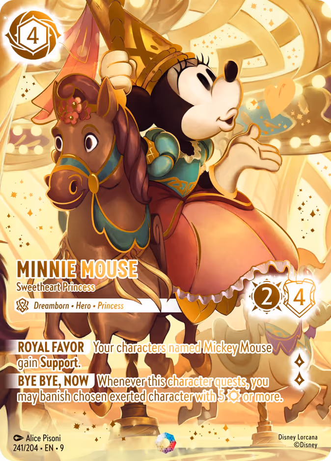 Minnie Mouse - Sweetheart Princess Lorcana card (241/204)