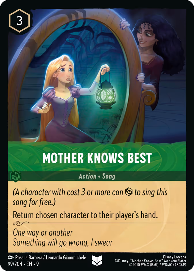 Mother Knows Best Lorcana card (99/204, Fabled)