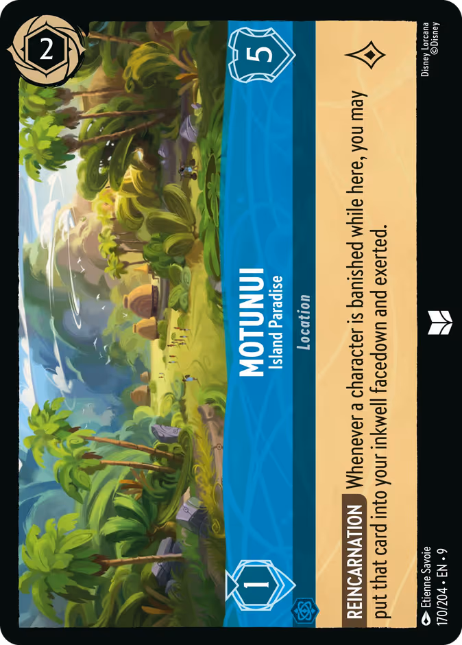 Motunui - Island Paradise Lorcana card (170/204, Fabled)