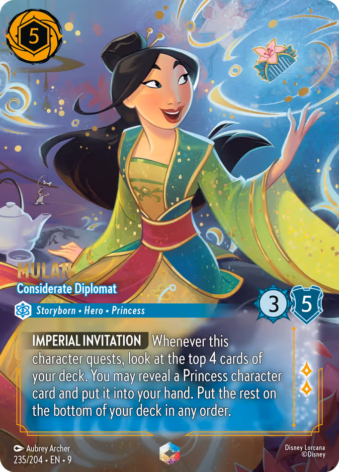 Mulan - Considerate Diplomat Lorcana card (235/204, Fabled)