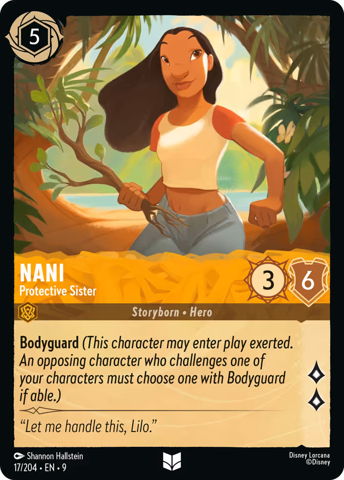 Nani - Protective Sister Lorcana card (17/204, Fabled)