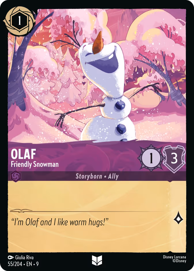 Olaf - Friendly Snowman Lorcana card (55/204, Fabled)