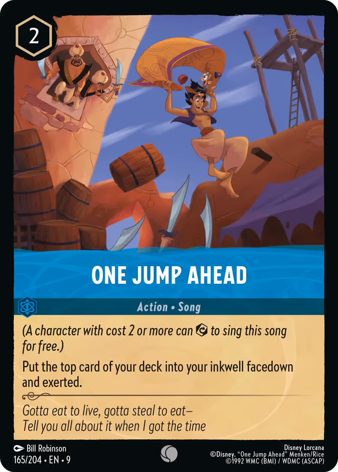 One Jump Ahead Lorcana card (165/204, Fabled)