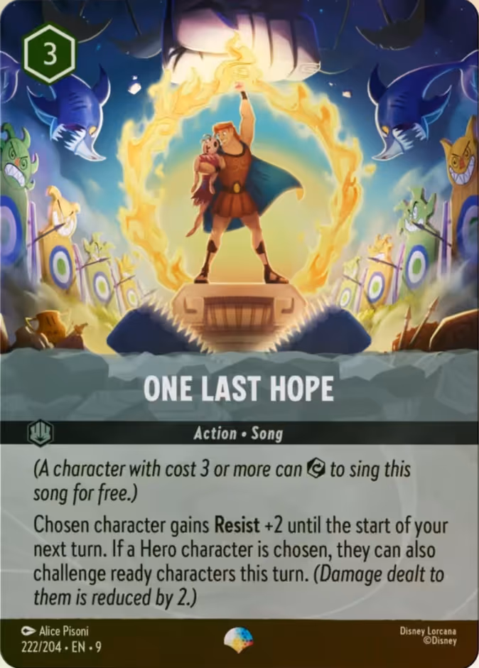 One Last Hope Lorcana card (222/204, Fabled)