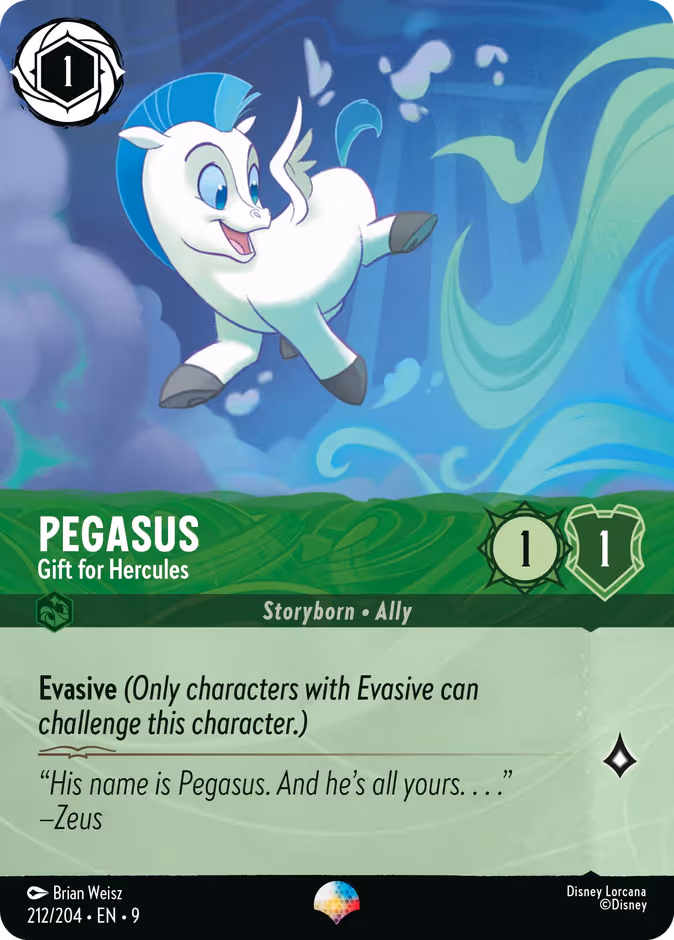 Pegasus - Gift for Hercules Lorcana card (212/204, Fabled)