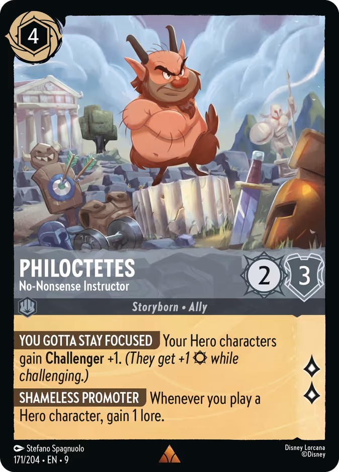 Philoctetes - No-Nonsense Instructor Lorcana card (171/204, Fabled)