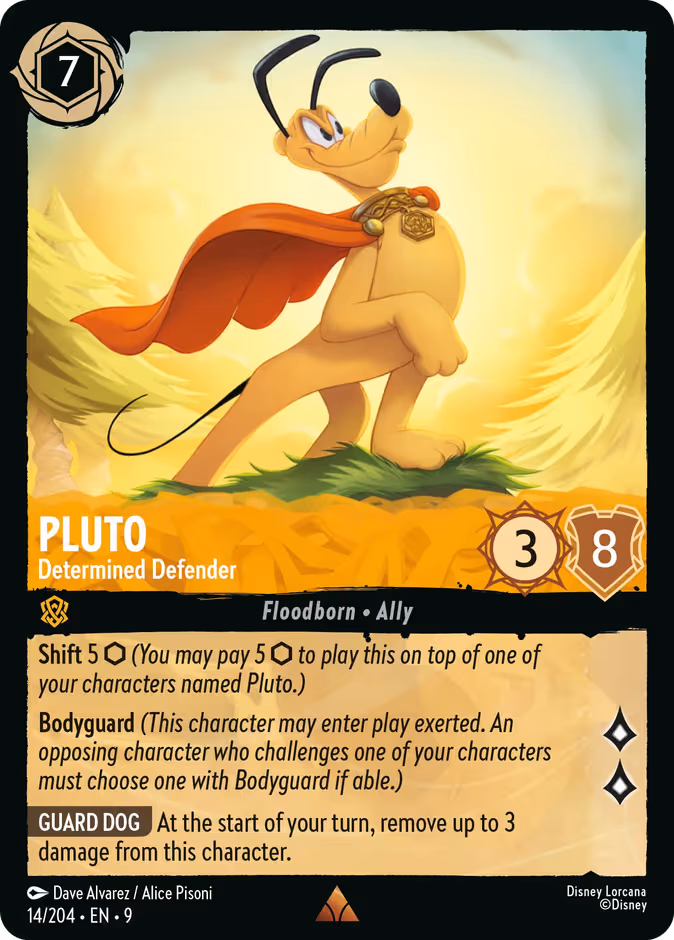 Pluto - Determined Defender Lorcana card (14/204, Fabled)
