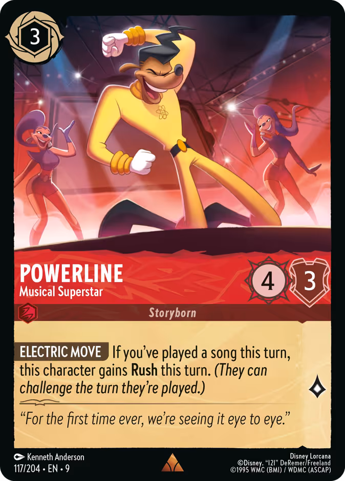 Powerline - Musical Superstar Lorcana card (117/204, Fabled)