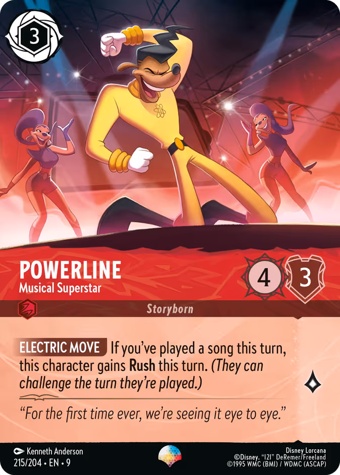 Powerline - Musical Superstar Lorcana card (215/204, Fabled)