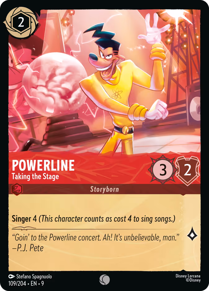 Powerline - Taking the Stage Lorcana card (109/204, Fabled)
