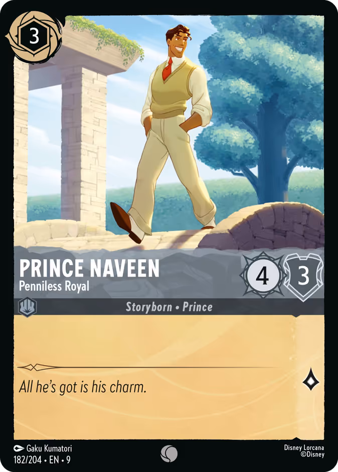 Prince Naveen - Penniless Royal Lorcana card (182/204, Fabled)