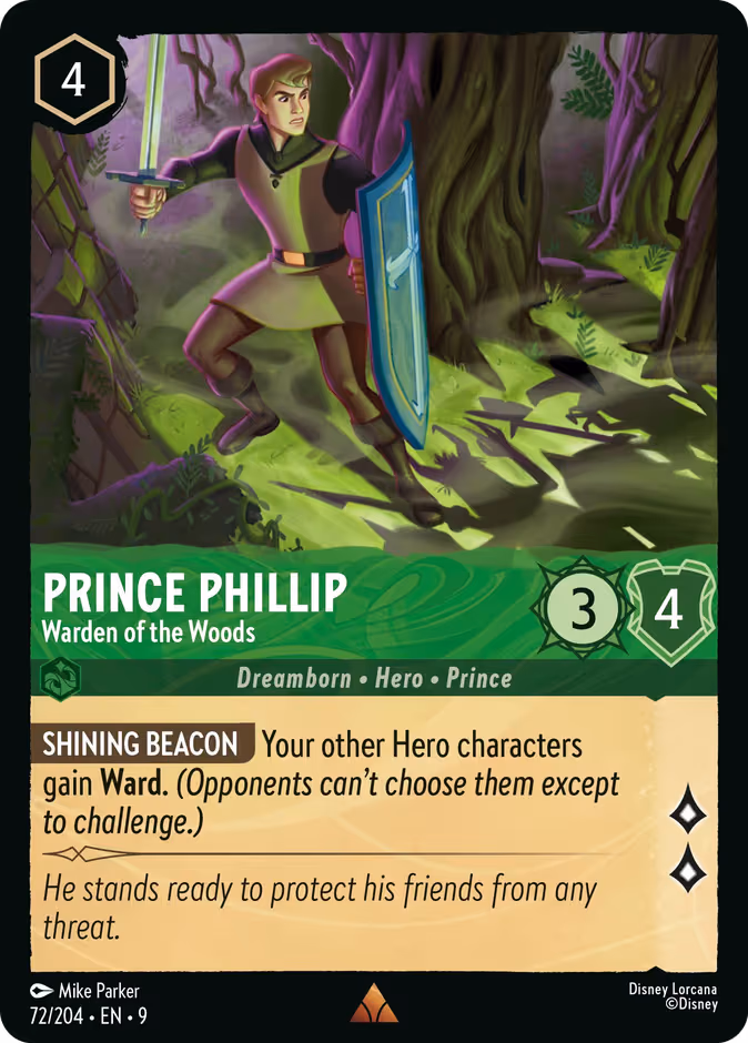 Prince Phillip - Warden of the Woods Lorcana card (72/204, Fabled)