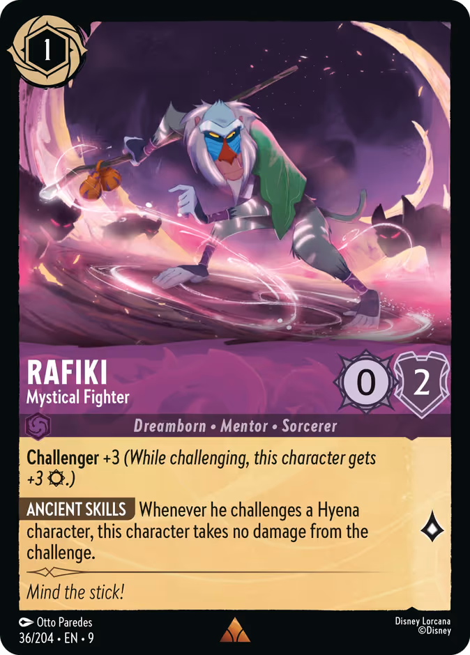 Rafiki - Mystical Fighter Lorcana card (36/204, Fabled)