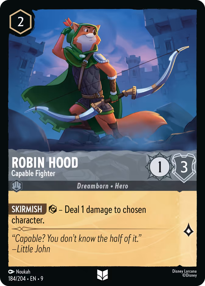 Robin Hood - Capable Fighter Lorcana card (184/204, Fabled)