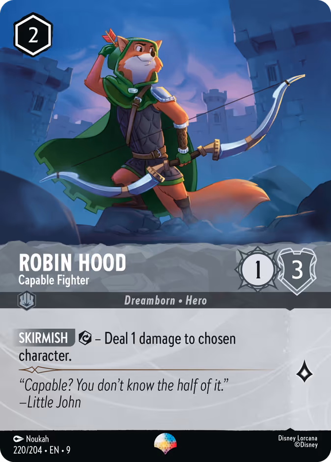 Robin Hood - Capable Fighter Lorcana card (220/204, Fabled)