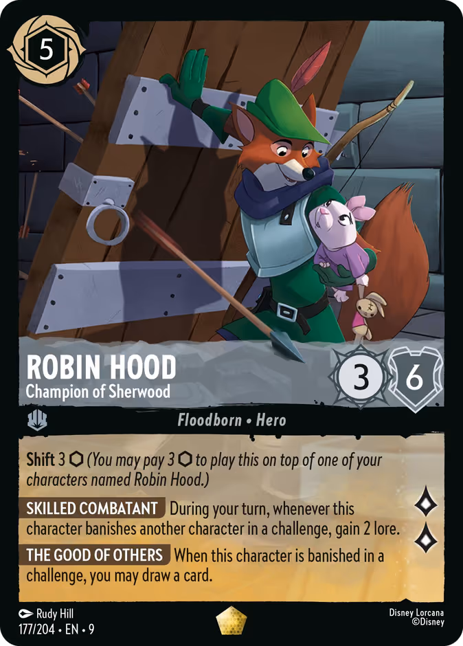 Robin Hood - Champion of Sherwood Lorcana card (177/204, Fabled)