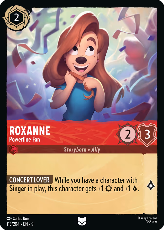 Roxanne - Powerline Fan Lorcana card (113/204, Fabled)