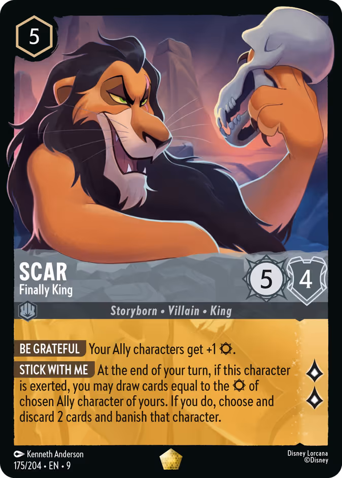 Scar - Finally King Lorcana card (175/204, Fabled)