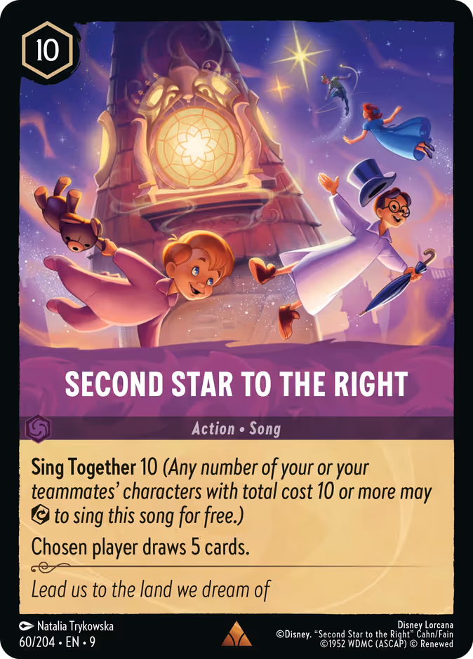 Second Star to the Right Lorcana card (60/204, Fabled)