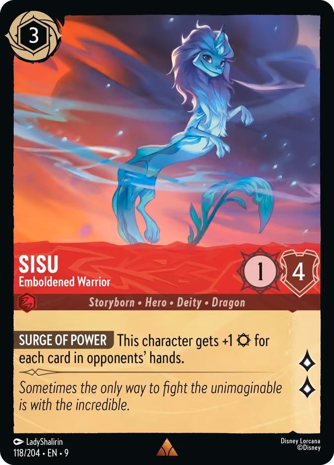 Sisu - Emboldened Warrior Lorcana card (118/204, Fabled)