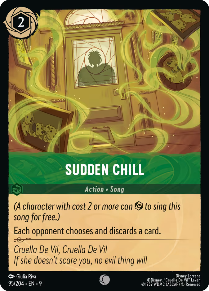 Sudden Chill Lorcana card (95/204, Fabled)