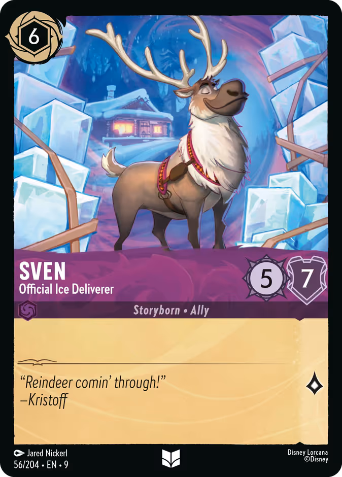 Sven - Official Ice Deliverer Lorcana card (56/204, Fabled)
