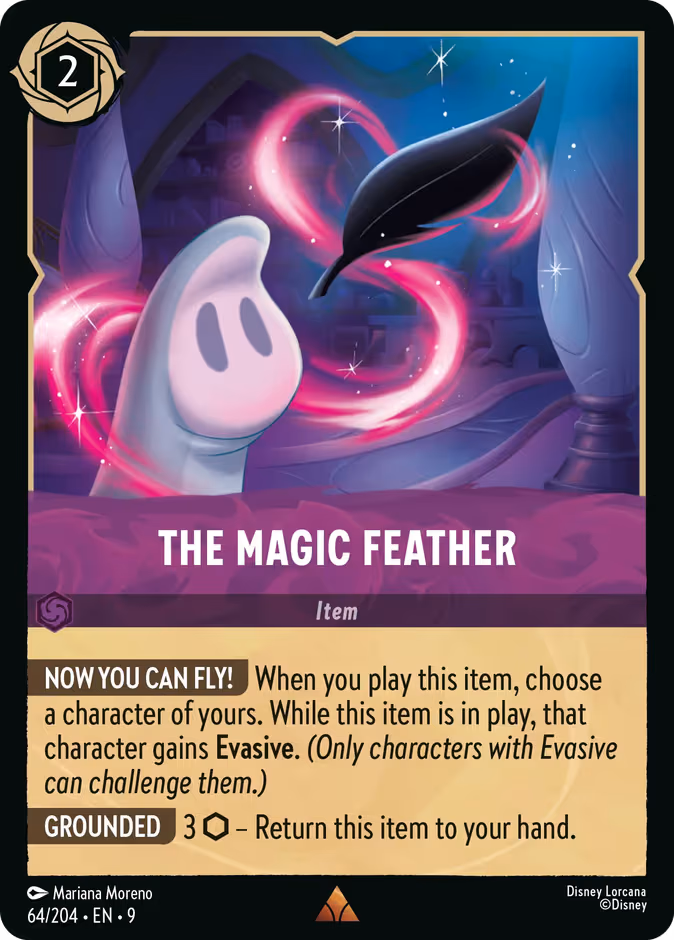 The Magic Feather Lorcana card (64/204, Fabled)