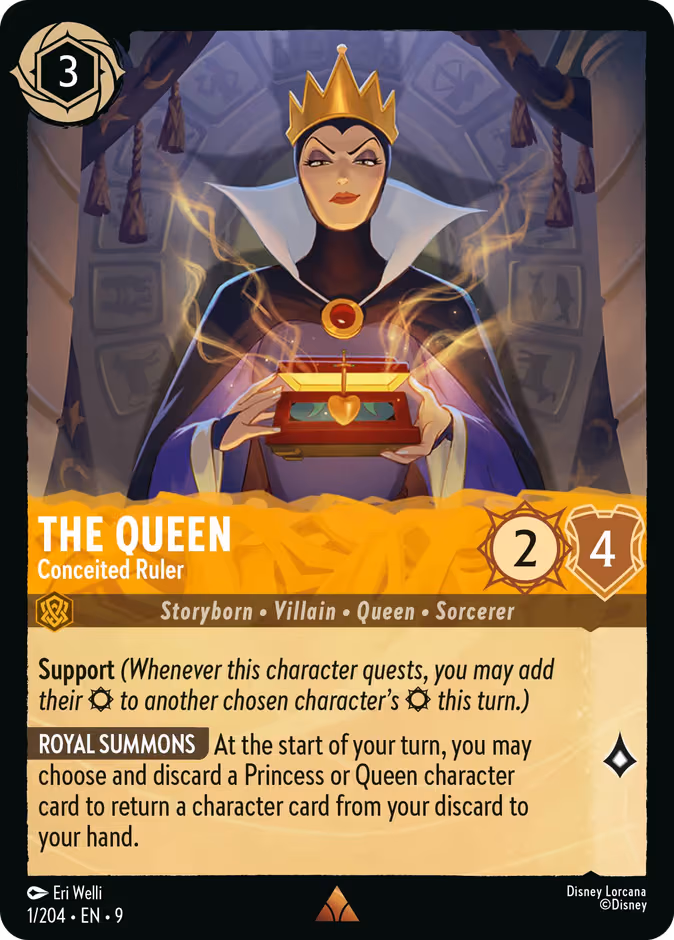 The Queen - Conceited Ruler Lorcana card (1/204, Fabled)