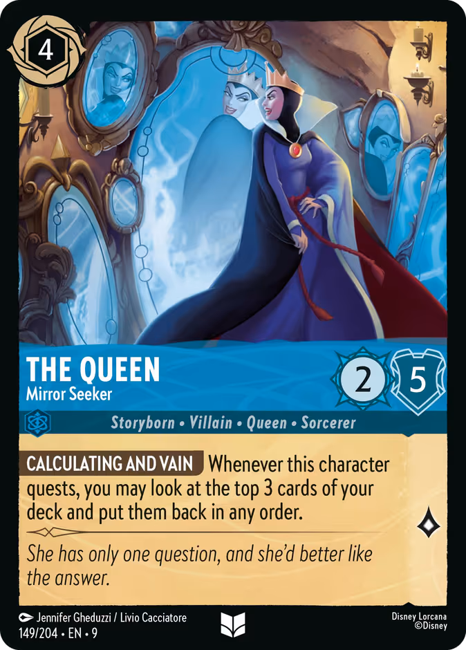 The Queen - Mirror Seeker Lorcana card (149/204, Fabled)