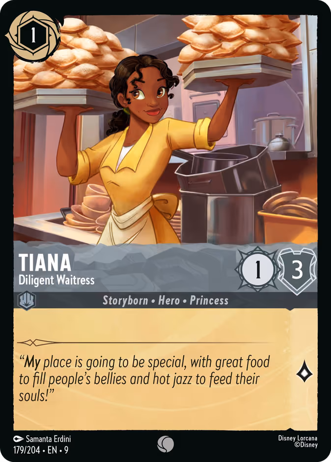 Tiana - Diligent Waitress Lorcana card (179/204, Fabled)