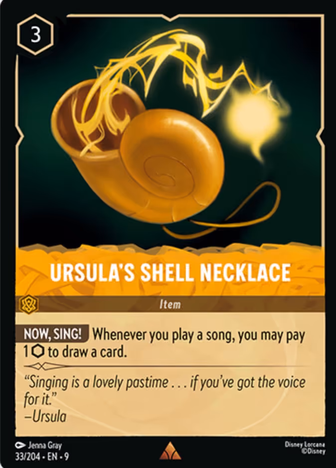 Ursula's Shell Necklace Lorcana card (33/204, Fabled)