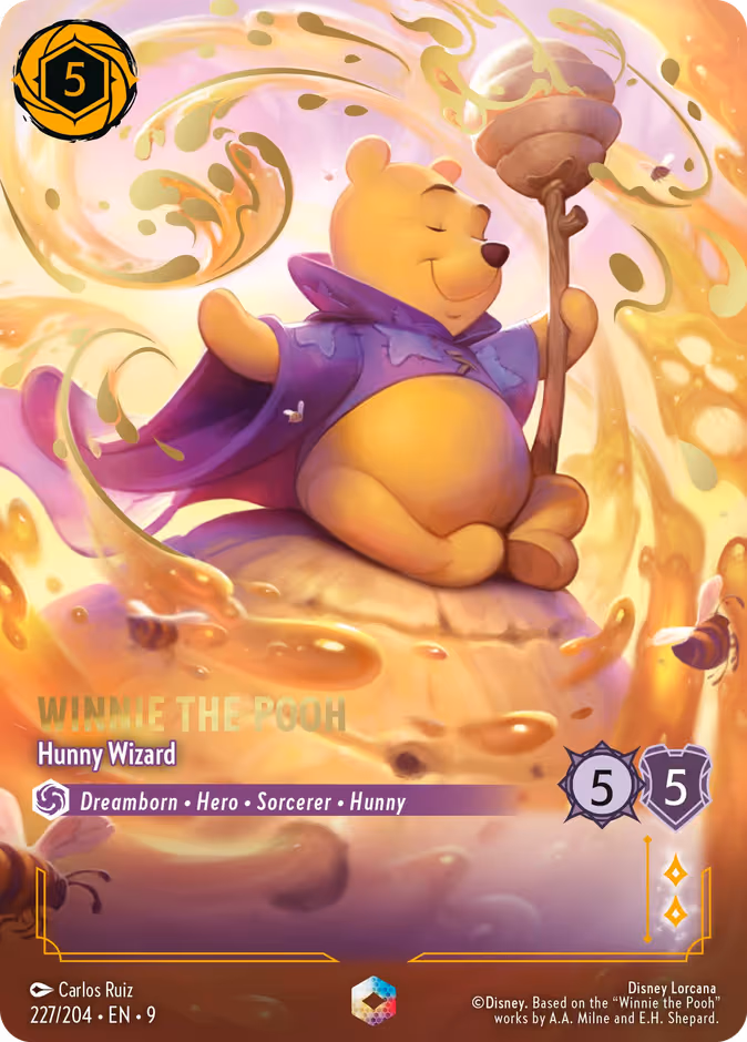 Winnie the Pooh - Hunny Wizard Lorcana card (227/204)