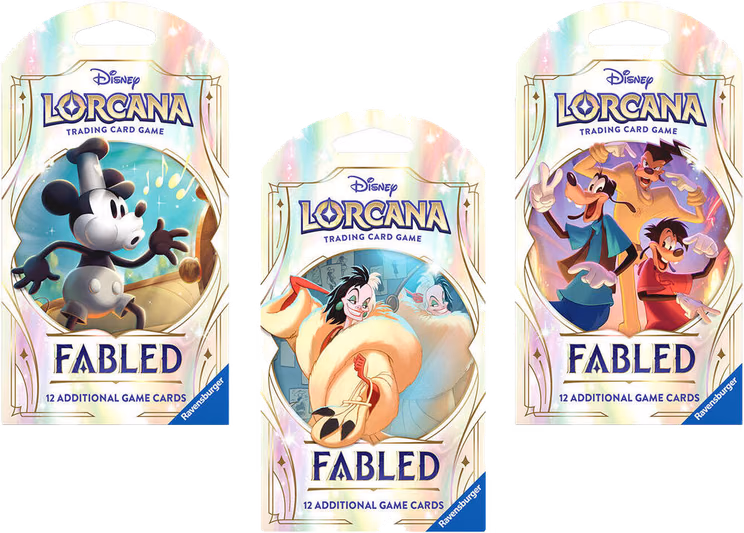 Disney Lorcana Fabled Sleeved Booster Pack Art Bundle [Set of 3]