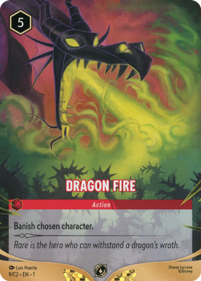 Dragon Fire Lorcana card (C2 #9, Lorcana Challenge Year 3)