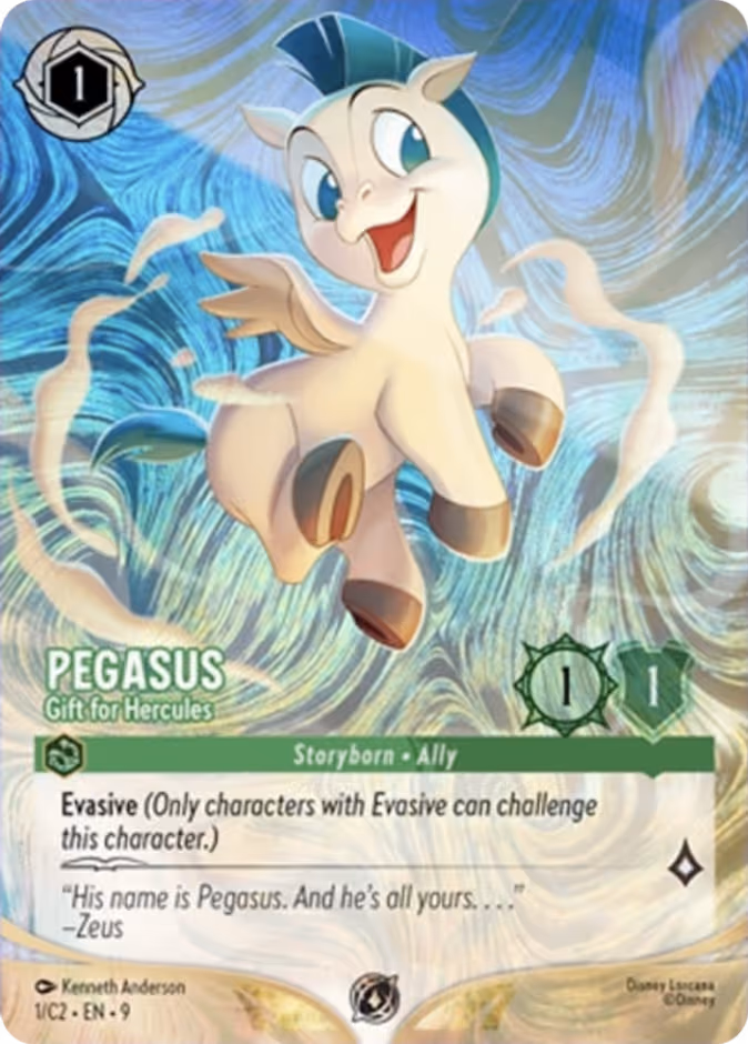 Pegasus - Gift for Hercules Lorcana card (C2 #1)